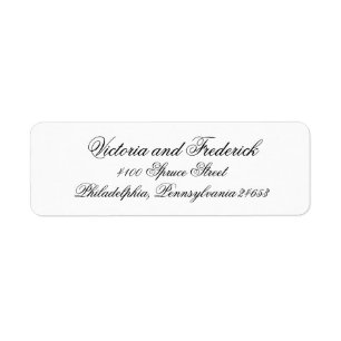 Elegante Kalligrafie Formelle Hochzeitsrücksendead