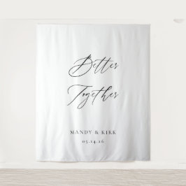 Elegante Kalligrafie Hochzeit Hintergrund Zeremoni Wandteppich