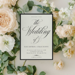 Elegante Kalligrafie-Hochzeitseinladung Einladung