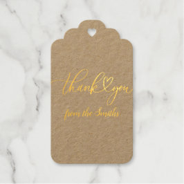 Elegante Kalligrafie individuell anpassbar Vielen  Geschenkanhänger