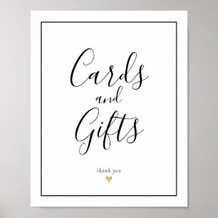 Elegante Kalligrafie-Karten und Geschenke Schilder