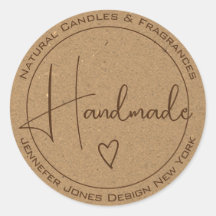 Elegante Kalligrafie-Kraftpapierhandmarken