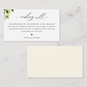Elegante Kalligrafie Lemon Hochzeit wünschenswert  Begleitkarte