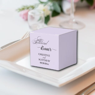 Elegante Kalligrafie Lila Probe Abendessen Geschenkschachtel