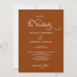 Elegante Kalligrafie Moderne Hochzeit Einladung