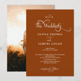 Elegante Kalligrafie Moderne Hochzeit Einladung