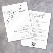 Elegante Kalligrafie Moderne QR-Code Details Hochz