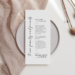 Elegante Kalligrafie-Monogramm-Hochzeits-Dankeskar Dankeskarte