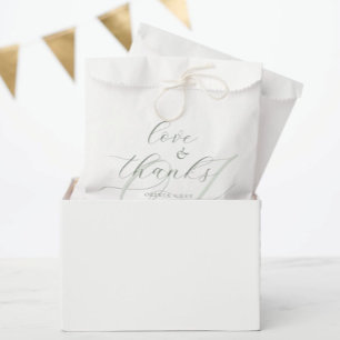 Elegante Kalligrafie-Schrift Hochzeit Geschenktütchen
