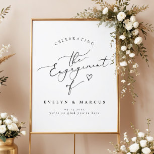 Elegante Kalligrafie-Schrift Hochzeitsankündigung  Poster