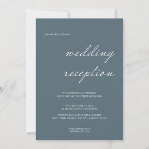Elegante Kalligrafie-Schrift Hochzeitsempfang Einladung
