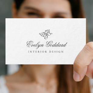 Elegante Kalligrafie-Schrift mit florierendem prof Visitenkarte