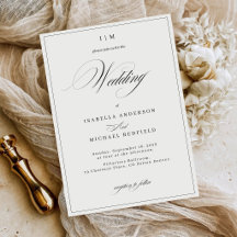 Elegante Kalligrafie-Schrift Monogramm Hochzeit