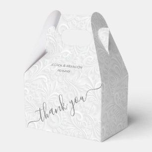 Elegante Kalligrafie-Schriftart Danke Geschenkschachtel