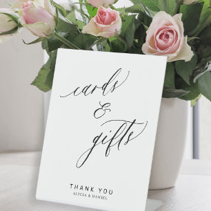 Elegante Kalligrafie-Schriftkarten und Geschenke H Sockelschild
