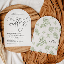 Elegante Kalligrafie Schwarz-Weiß-Bogen-Hochzeit