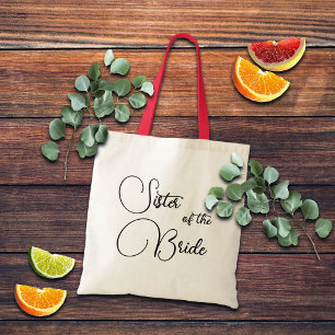 Elegante Kalligrafie-Schwester der Bride Bridal Tragetasche