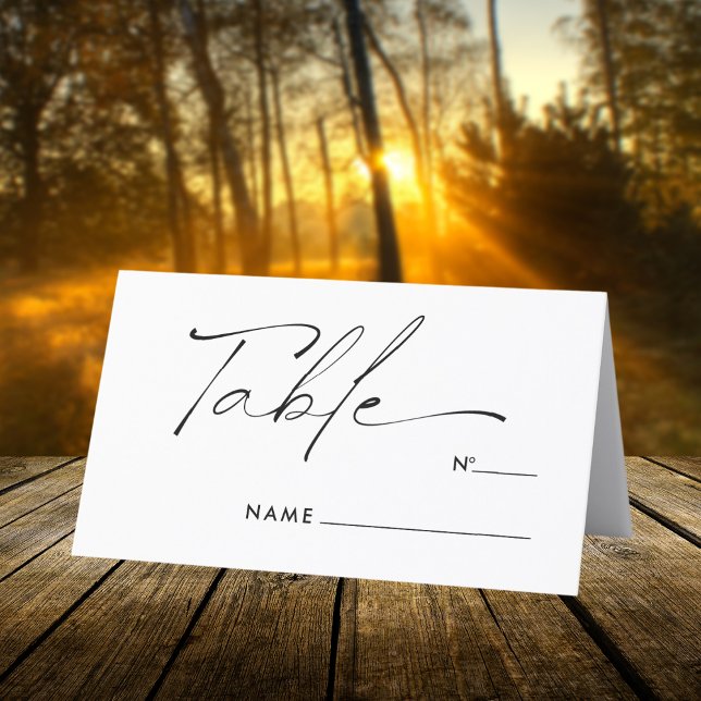 Elegante Kalligrafie Script-Hochzeitstisch Platzkarte (Von Creator hochgeladen)
