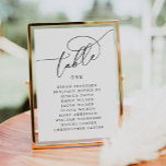 Elegante Kalligrafie Script Rustikale Hochzeit Tischnummer<br><div class="desc">Elegante Kalligrafie Script Rustic Wedding Tischnummer</div>