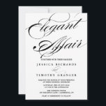 Elegante Kalligrafie Script Wedding Invitation II Einladung<br><div class="desc">Individuell gestaltbare Hochzeitseinladung mit elegantem Kalligrafieschrift. Dies ist Teil einer Hochzeitssuite - passende Gegenstände und andere Farben sind erhältlich.</div>