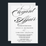 Elegante Kalligrafie Script Wedding Invitation II Einladung<br><div class="desc">Individuell gestaltbare Hochzeitseinladung mit elegantem Kalligrafieschrift. Dies ist Teil einer Hochzeitssuite - passende Gegenstände und andere Farben sind erhältlich.</div>