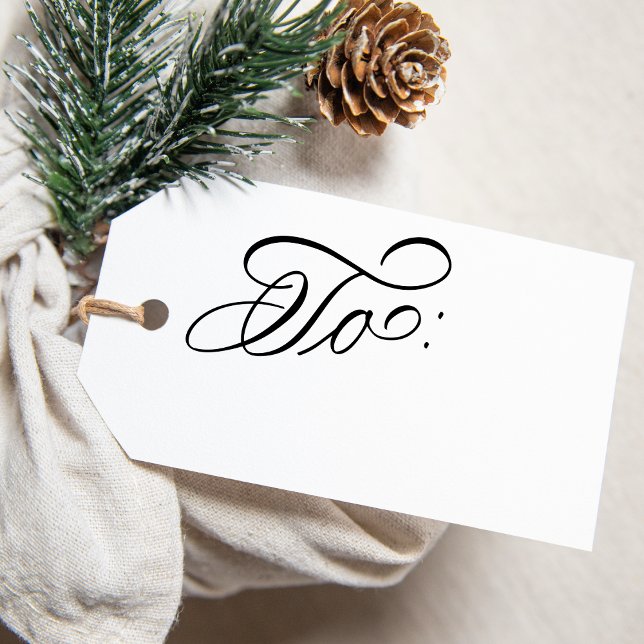 Elegante Kalligrafie Script Weihnachtsfeiertag "To Gummistempel (Von Creator hochgeladen)