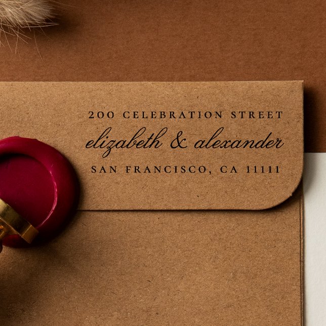 Elegante Kalligrafie-Skript | Benutzerdefinierte R Permastempel (Rubber Stamp Mock-up)