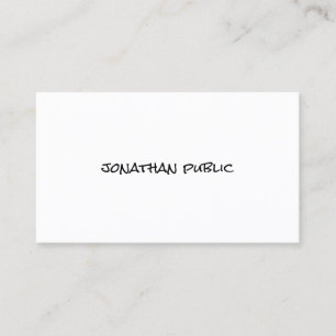 Elegante Kalligrafie-Text einfache Vorlage modern Visitenkarte