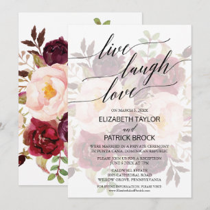 Elegante Kalligrafie Verblasste florale Live Lau Einladung
