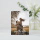Elegante Kalligrafie Wedding Save the Date Foto Postkarte (Stehend Vorderseite)