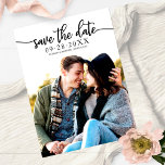 Elegante Kalligrafie Wedding Save the Date Foto Postkarte<br><div class="desc">Elegante Kalligrafie Wedding Save the Date Foto Postcard</div>