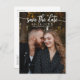 Elegante Kalligrafie Wedding Save the Date Foto Postkarte (Vorne/Hinten)
