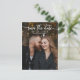 Elegante Kalligrafie Wedding Save the Date Foto Postkarte (Stehend Vorderseite)