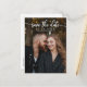 Elegante Kalligrafie Wedding Save the Date Foto Postkarte (Vorderseite/Rückseite Beispiel)