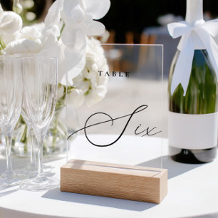 Elegante Kalligraphie Akryllische Signatur Tischnu Acrylschild