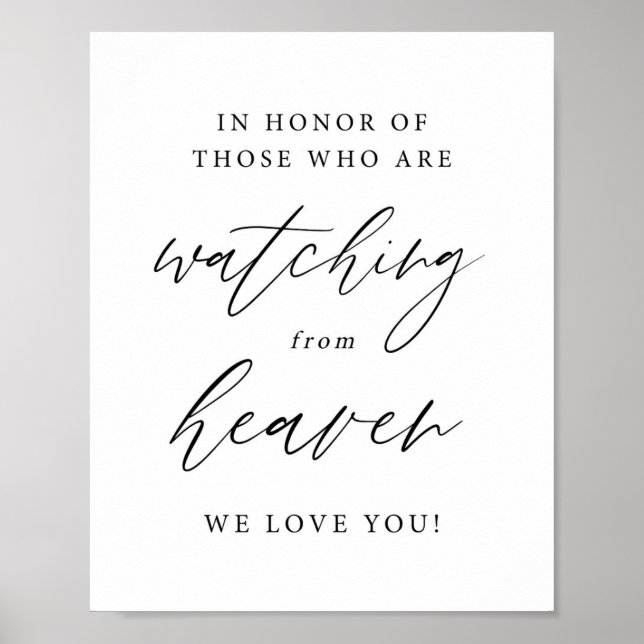 Elegante Kalligraphie aus dem Paradies Poster (Vorne)