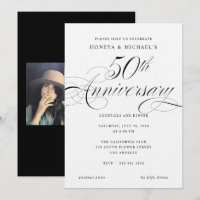 Elegante Kalligraphie Black & White 50 Jahre alt