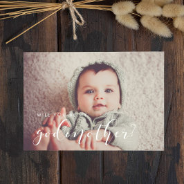 Elegante Kalligraphie Godmata Vorschlagskarte Einladung