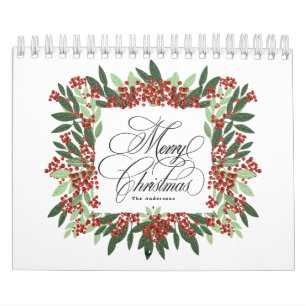 Elegante Kalligraphie Handgemalt Weihnachtszeit Cu Kalender