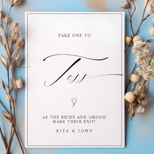 Elegante Kalligraphie Hochzeitstorß abschicken Poster
