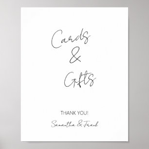 Elegante Kalligraphie-Karte und Geschenk Poster