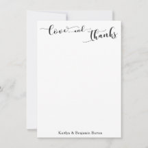 Elegante Kalligraphie Liebe & DankTypografie