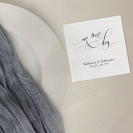 Elegante Kalligraphie noch einmal Feierliche Hochz Serviette
