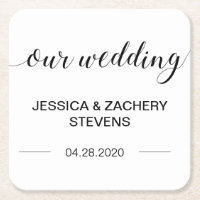 Elegante Kalligraphie Schwarz-Weiß-Hochzeit
