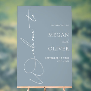 Elegante Kalligraphie Script Wedding Willkommen Acrylschild