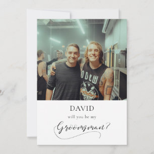 Elegante Kalligraphie-Trauzeuge-Vorschlagskarte Einladung