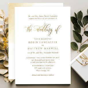 Elegante Kalligraphie und Wasserfarbenformale Hoch Einladung