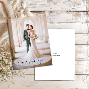 Elegante Kalligraphie vor einem Jahr erster Jahres Karte