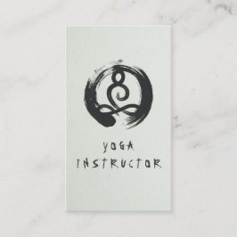 Elegante Kalligraphie Yoga Meditation ZEN OM Symbo Visitenkarte