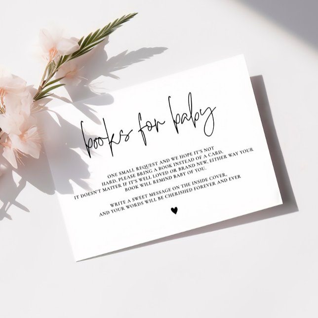 Elegante kalligraphische Bücher für Baby, Babydusc Begleitkarte (Von Creator hochgeladen)